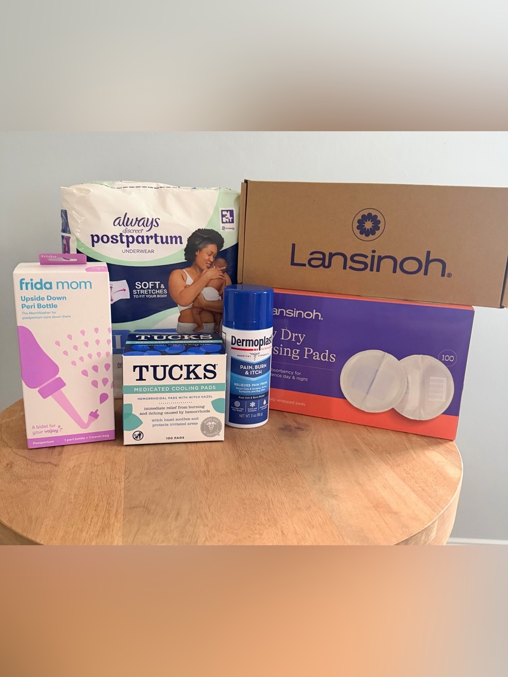 Postpartum recovery bundle, Frida mom + Lansinoh + Tucks + Dermoplast New